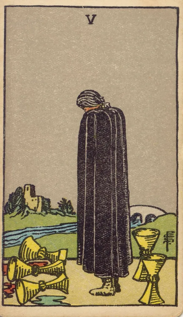 Cinco de Copas (ilustración de 1909)