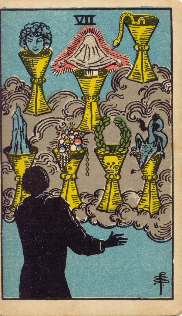 Siete de Copas (ilustración de 1909)