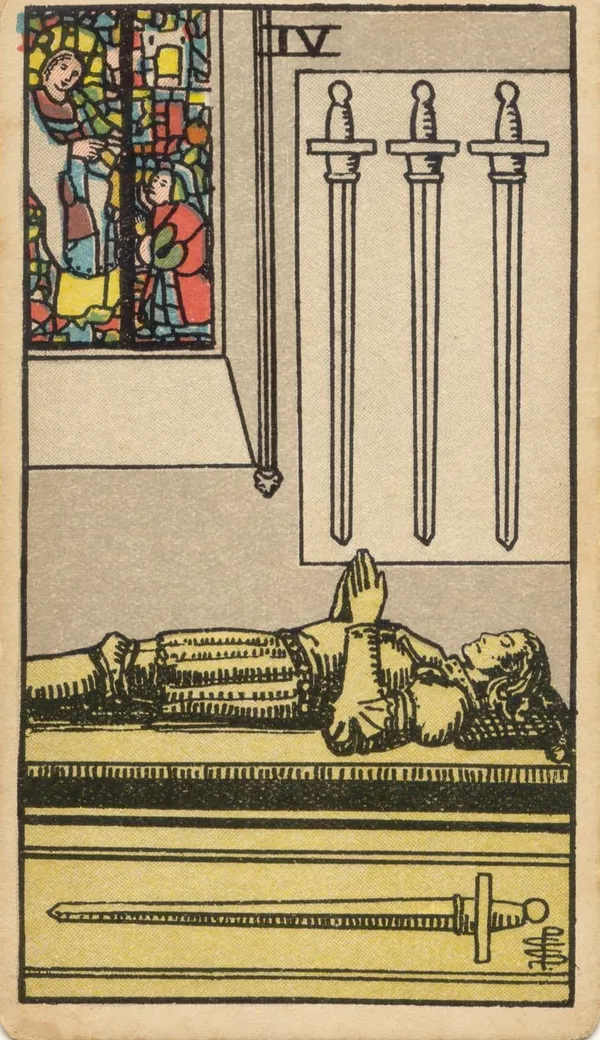 Cuatro de Espadas (ilustración de 1909)